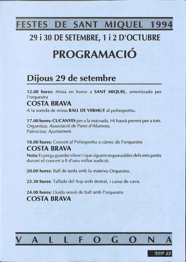 Festa Major del Roser 1994